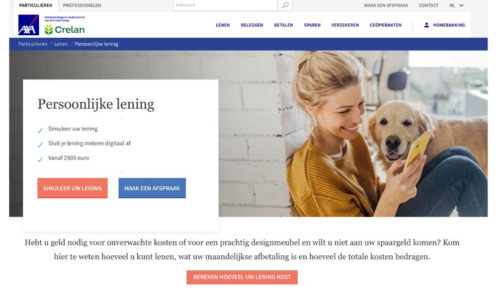 axa woonlening simulatie